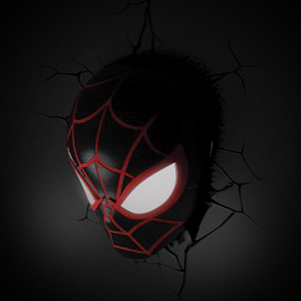 Marvel Spiderman Miles Morales Face 3D Light - 3D Light FX, Lighting - The  Source Wholesale
